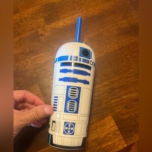 ZAK Star Wars R2-D2 Blue and White Tumbler w/ straw